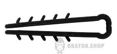 Дюбель-хомут 6мм для плоского проводу ENEXT e.metiz.dowel.flat.fir.black.6
