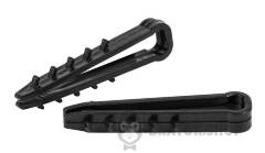 Дюбель-хомут 6мм для плоского проводу ENEXT e.metiz.dowel.flat.fir.black.6