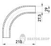 Кутовий з'єднувач металевий e.industrial.pipe.angle.1" без різьби, 90 град. i0400003 у Києві