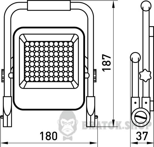 Прожектор світлодіодний акумуляторний e.LED.flood.stand.emerg.5