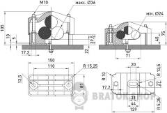 Хомут кабельний KO-3-24-36, 3х(24-36) мм, чорний