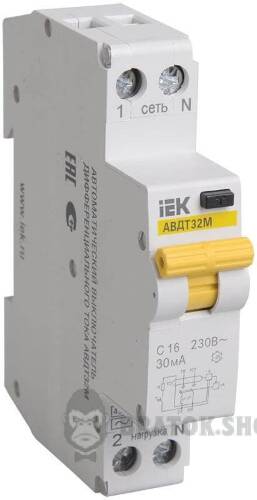 Диф автомат 2P 25A C 30мА IEK АВДТ32М MAD32-5-025-C-30 в Сумах