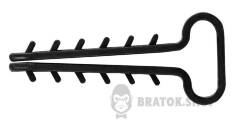 Дюбель-хомут 14мм для плоского проводу ENEXT e.metiz.dowel.flat.fir.black.14