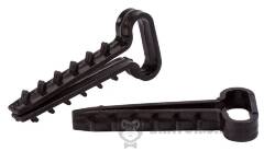 Дюбель-хомут 14мм для плоского проводу ENEXT e.metiz.dowel.flat.fir.black.14