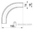 Кутовий з'єднувач металевий e.industrial.pipe.angle.1/2" без різьби, 90 град. i0400001 у Києві