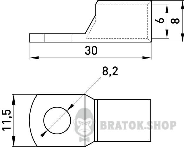 Медный кабельный наконечник е.end.stand.sc.16 s040002 в Киеве