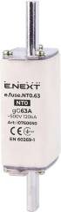 Предохранитель плавкий e.fuse.NT0.63, габарит 0, 63А.