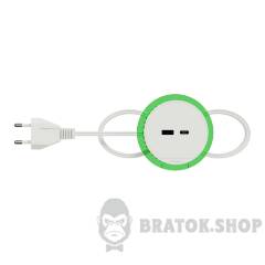 Unica system+, Настільний блок XS з USB типу A та USB типу C, білий
