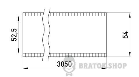Труба металева e.industrial.pipe.2" без різьби, 3.05м i0380006 у Києві