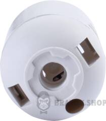 Патрон пластиковый e.lamp socket.E27.pl.white, Е27, белый