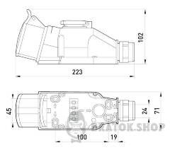 Монтажный набор 16А 3Р+N+Z 400V 16 2P+Z 250V