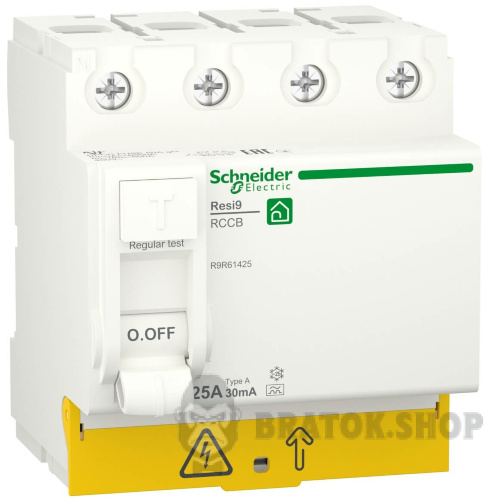 Автомат УЗО 4P 25А 30mА A Schneider Electric Resi9 (R9R61425)