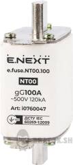Предохранитель плавкий e.fuse.NT00.100, габарит 00, 100А
