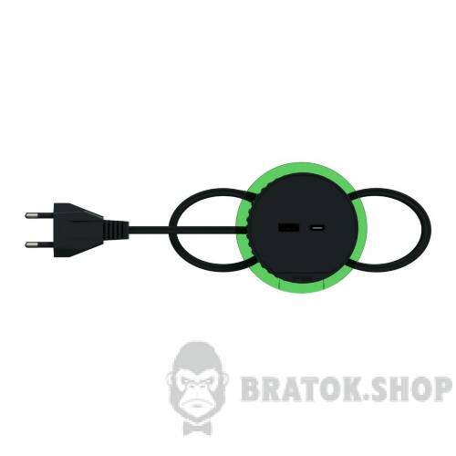 Unica system+, Настільний блок XS з USB типу A та USB типу C, антрацит INS44009