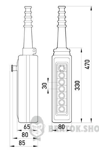 Тельферний пост e.cs.stand.xac.a.6813, шестикнопковий s007014 у Києві