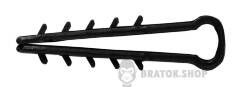Дюбель-хомут 8мм для плоского проводу ENEXT e.metiz.dowel.flat.fir.black.8