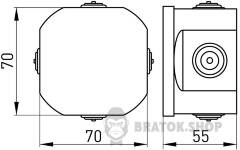 Распределительная коробка e.db.pro.d80.50