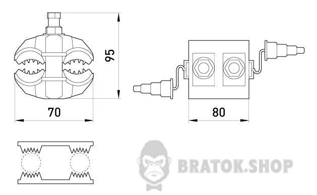 Ответвительный прокалывающий зажим e.pricking.clamp.pro.50.240.50.120, 50-240 кв.мм/50-120кв.мм p028003 в Киеве