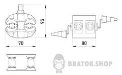 Ответвительный прокалывающий зажим e.pricking.clamp.pro.50.240.50.120, 50-240 кв.мм/50-120кв.мм