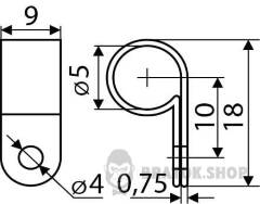 CHS 3/16R Скоба кабельная (100 шт.)