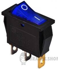 KCD3-101N BL/B 220V Переключатель 1 клав. синий с подсветкой