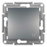 Вимикач одноклавішний кнопковий Schneider Electric Asfora сталь EPH0800162