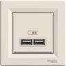USB РОЗЕТКА 2,1A КРЕМ ASFORA EPH2700223 у Києві