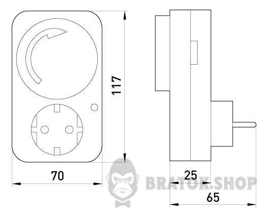Реле часу електромеханічне розеточне тижневе e.control.t12 i0310019