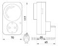 Реле часу електромеханічне розеточне тижневе e.control.t12 i0310019
