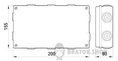 Распределительная коробка e.db.pro.200.155.80