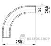 Кутовий з'єднувач металевий e.industrial.pipe.angle.1-1/4" без різьби, 90 град. i0400004 у Києві