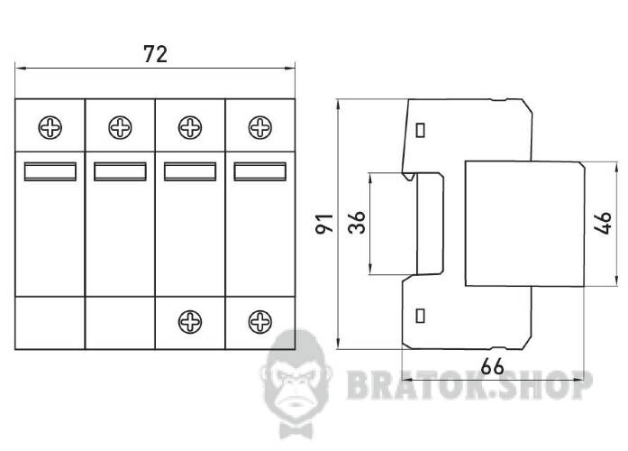 Пристрій для захисту від імпульсних перенапруг e.pro.spd.4D.275, 4P, клас D p076012 у Києві