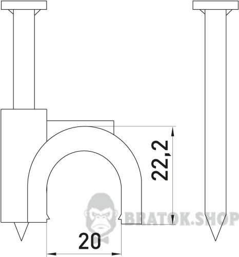 Скоба кругла e.ccc.stand.20 (50шт) s014016 у Києві