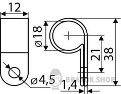 CHS 3/4R Скоба кабельная (100 шт.)