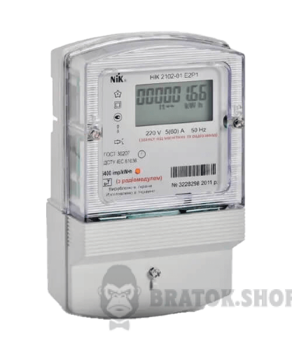 Электросчетчик NIK 2102-02.Е2МСТР1 220В 5(60)А ZigBee многотарифный 1 фаза в Сумах