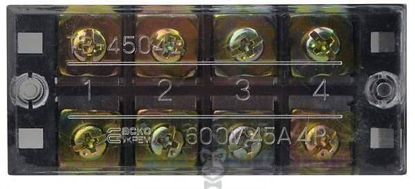 Клемна колодка прохідна 45A/4 АСКО-Укрем TB4504 A0130050018