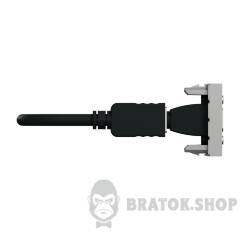 Розетка HDMI, 1 модуль алюміній