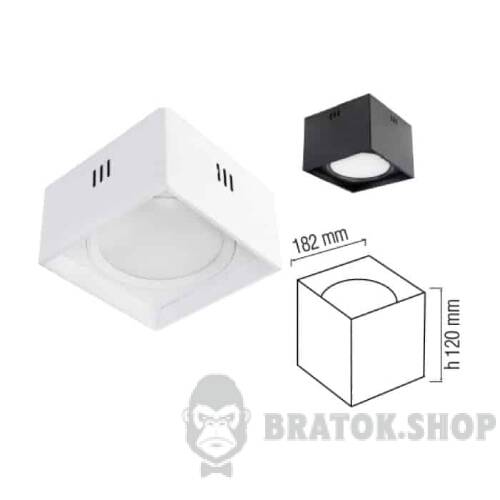 Світильник точковий накладний 15W 4200K квадрат білий Horoz Electric SANDRA-SQ15/L 016-045-0015-030