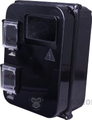Корпус пластиковий e.mbox.stand.plastic.n.f3, під трифазний лічильник, навісний, з комплектом метизів