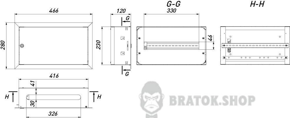 Корпус металлический e.mbox.pro.w.18 IP31 встроен на 18 модулей  p0100209 в Киеве