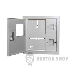 ЯУР-1В-4Э эк., 1-ф. электронный счетчик, 4 мод., встраиваемый IP31 250*250*100