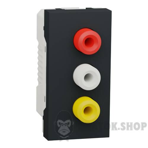 Розетка 3 RCA, 1 модуль антрацит NU343154 в Киеве