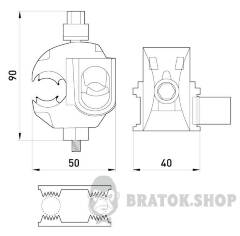 Ответвительный прокалывающий зажим e.pricking.clamp.pro.25.95.2.5.35, 25-95 кв.мм/2,5-35кв.мм