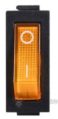KCD3-101N 220V YL/B Перемикач 1 клав. жовтий з підсвічуванням