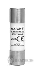 Запобіжник плавкий e.fuse.1038.20, типорозмір 10х38, 20А