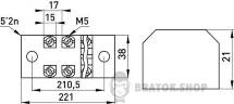 Клемна колодка захищена e.tc.protect.45.12, 45А, 12 полюсів p056018