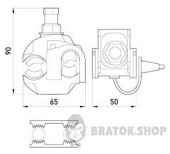 Ответвительный прокалывающий зажим e.pricking.clamp.pro.16.120.16.120, 16-120 кв.мм/16-120кв.мм