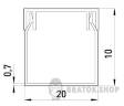 Короб пластиковий e.trunking.stand.20.10, 20х10мм, 2м в Сумах
