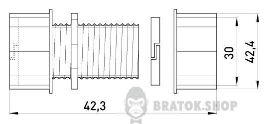 З'єднувач металевий e.industrial.pipe.connect.collet.1", цанговий i0430003 у Києві
