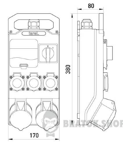 Монтажный набор – окно 4 мод, изм. 0-1, 32А 3P+N+Z 400V, 16A 3P+N+Z 400V, 3x16A 2P+Z 250V 331 в Киеве